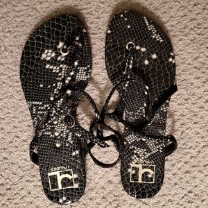 J/Slides Snakeskin Print Sandals